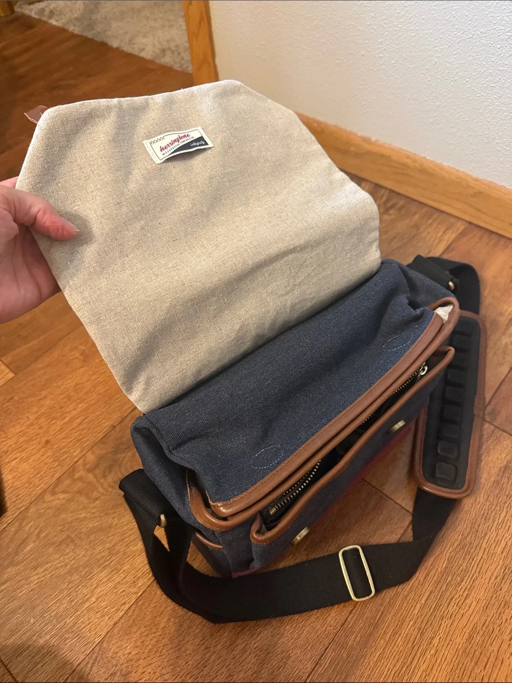 Herringbone stylish navy
